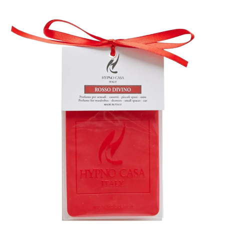Аромасаше червона Hypno Casa Classic Rosso Divino — парфумована пластина для інтер'єру, салону авто чи сумки,