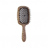 Щітка для волосся JANEKE SUPERBRUSH леопард — гнучкі нейлонові щетинки, рівномірне розподілення гарячого повітря фена, не