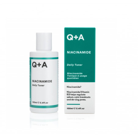 Q+A Niacinamide Daily Toner 100ml — зволожувальний тонер для обличчя, ніацинамід та сік алое, зменшує вигляд пор, освітлює
