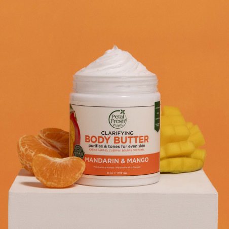 Очищаюче масло для тіла Petal Fresh Clarifying Body Butter Mandarin Mango 237ml — екстракт манго та мандарина, глибоке