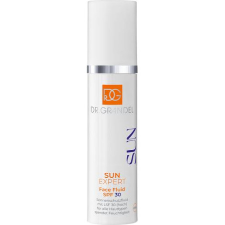 Сонцезахисний флюїд Dr. Grandel Sun Expert Face Fluid SPF30 50 мл — захист від UVA/UVB, легка текстура, некомедогенний —