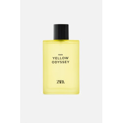 Zara Man Yellow Odyssey 90ml — світлий енергійний аромат для сучасного чоловіка, цитрусовий, фужерний, деревний — упаковка