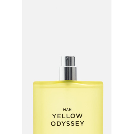 Zara Man Yellow Odyssey 90ml — верхні ноти: італійський лимон, лайм, серце: шавлія, тонка боби, база: ветивер, сандал — вигляд