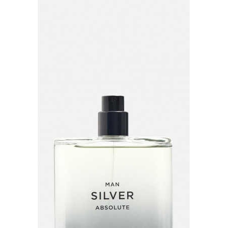 Zara Man Silver Absolute 90ml — верхні ноти: лимон, м'ята, лаванда, серце: шафран, кедр, база: сандал, білий мускус, амбра —