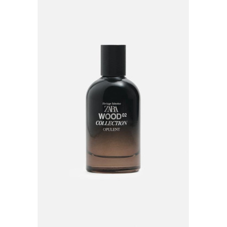 Zara Wood 02 Collection Opulent 100ml — розкішний глибокий аромат з колекції Wood 02, деревний, східний, шкіряний — упаковка