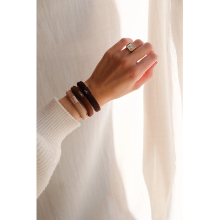 Resinka-braslet dlya volosya Invisibobble We Are Recycled Hair Tie Mocha 5sht — zakhyst volosya, ekolohichna svomist, zручnist