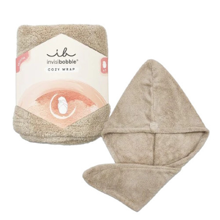Rushnik-tyrban dlya volosya Invisibobble Set Cozy Wrap 1sht — vbiraye vologu, priskoruyu protses vyshyvannya, zalyshayet