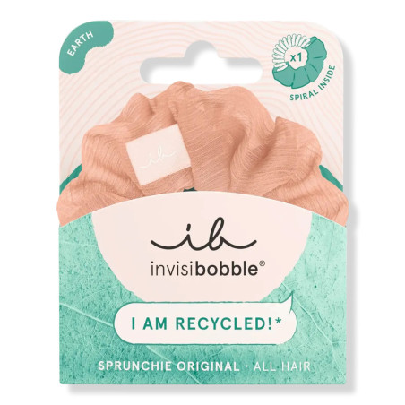 Резинка-браслет Invisibobble Sprunchie Recycling Rocks 1шт — екологічний матеріал, бежевий колір, для всіх типів волосся —
