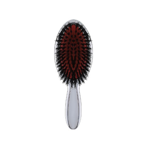 Щітка для волосся Janeke Chromium Hair Brush CRSP24M S — натуральний ворс, м'яке прочісування, для тонкого волосся — вигляд