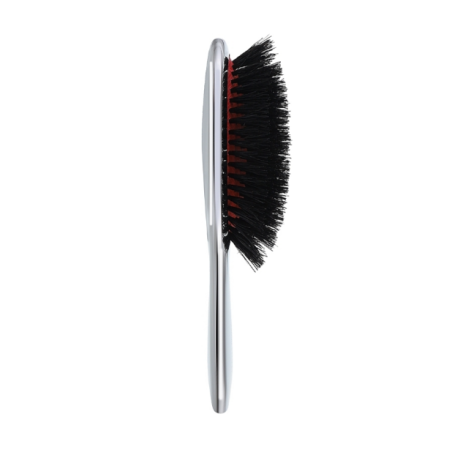 Щітка для волосся Janeke Chromium Hair Brush CRSP24M S — хромований корпус, ергономічна форма, розмір 18×5 см — деталі