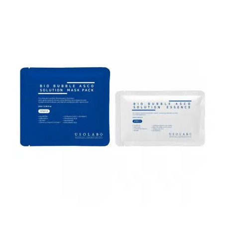 Набір для карбоксітерапії USOLAB Bio Bubble Asco Solution Kit 2 шт — з гіалуроновою кислотою, центелою та вітаміном С — вигляд