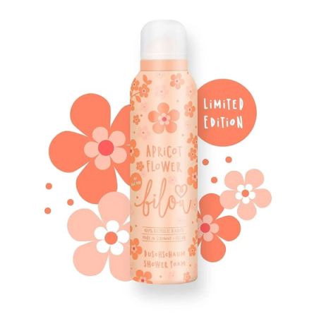 Пінка для душу Bilou Apricot Flower Shower Foam 200 ml — гліцерин та пантенол, мусова текстура, без мікропластику, аромат