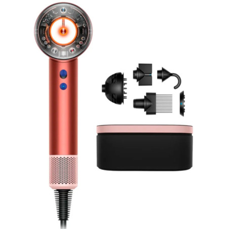 Фен Dyson Supersonic HD16 Nural Strawberry Bronze/Blush Pink — потужність 1600 Вт, технологія Nural™ для захисту шкіри голови,