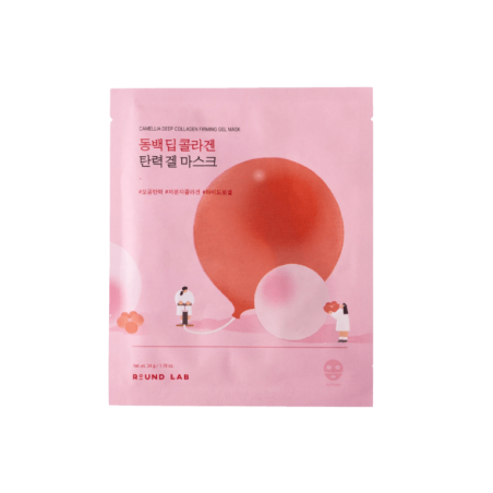 Маска гелева Round Lab Camellia Deep Collagen Firming Gel Mask 34 мл — з колагеном, камелією, ніацинамідом та аденозином,