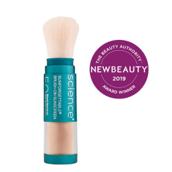 Pudră de soare Colorescience Sunforgettable SPF50 6g — cu pensil integrat, mediu, pentru toate tipurile de piele — ambalaj