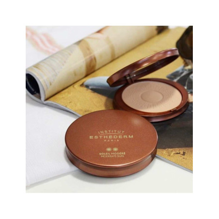 Institut Esthederm Protective Sunshine Care Powder 15g — компактна пудра з SPF, захист від УФ-променів, запобігання ламкості,