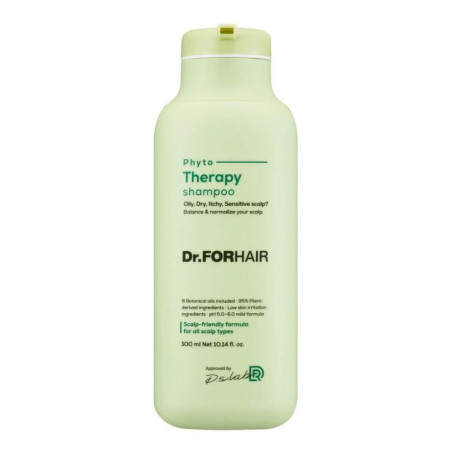 Dr FORHAIR Phyto Therapy Shampoo 300ml — слабокислотний фітошампунь, чутлива шкіра голови, 95% натуральні компоненти — упаковка