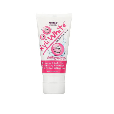 Дитячий зубний гель без фторидів Now Foods XyliWhite Kids 85g — з ксилітом, жувальний смак, для здоров'я зубів — упаковка