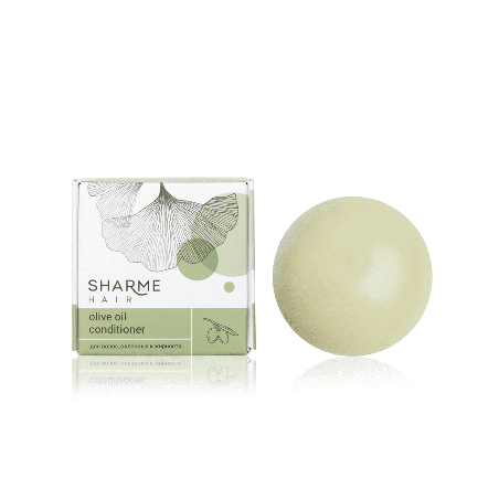 SHARME HAIR OLIVE OIL 45g — натуральний твердий кондиціонер з оливковою олією, інтенсивне живлення волосся, відновлення