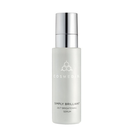 Сироватка освітлювальна Cosmedix Simply Brilliant 24/7 Brightening Serum з молочною та саліциловою кислотами 30 мл — вирівнює