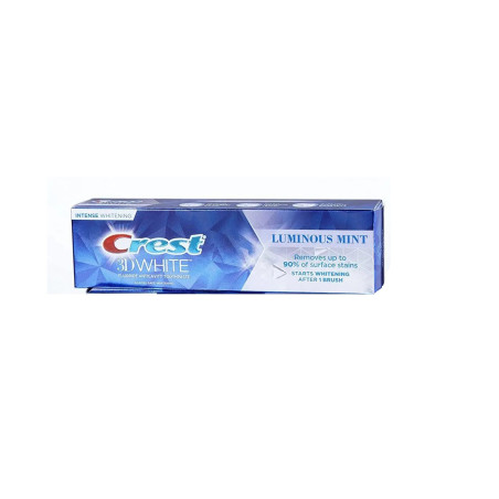 Crest 3D White Luminous Mint 104g - відбілююча зубна паста, видалення до 80% темних плям, захист від карієсу, зміцнення емалі,