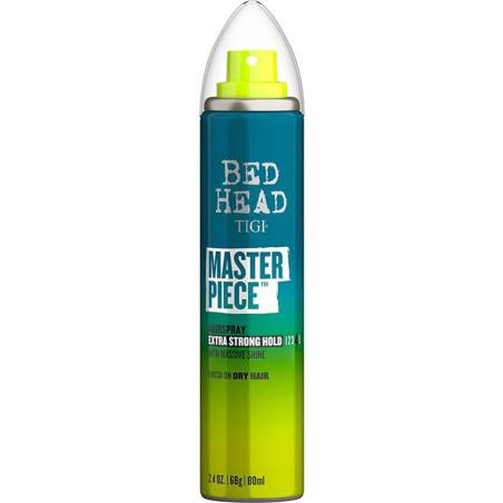 Tigi Bed Head Masterpiece Hairspray 75 мл — лак для блиску та фіксації, стійкий до вологості, гідролізований протеїн пшениці —