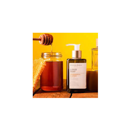 Рідке мило для рук Atelier Rebul Lemongrass Honey Liquid Soap 250ml — натуральні олії та мед, ароматерапевтичний ефект, ніжна