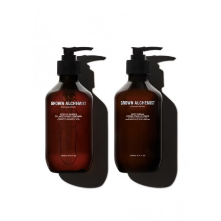 Grown Alchemist Giving Body Cleanser & Cream — енергізуючий гель з мандарином, бергамотом, трояндою, м'яко очищує, вигляд товару