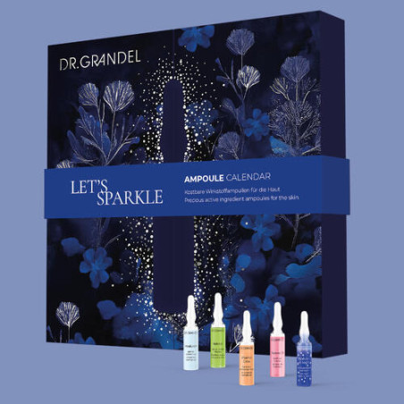 Адвент календар з ампулами Dr. Grandel Let`s Sparkle Ampoule Calendar 2025 — 25 ампул для інтенсивного догляду, упаковка