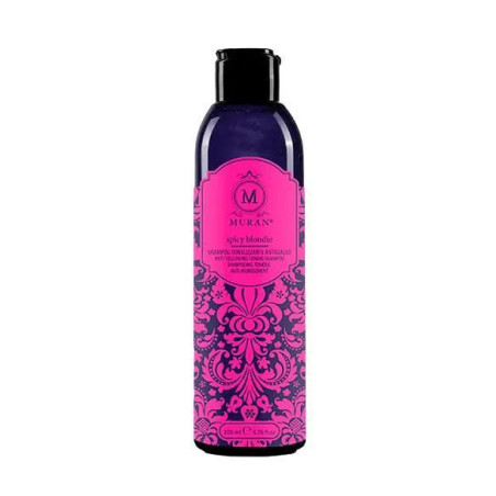 Тонуючий шампунь MURAN Spicy Blondie Shampoo 200ml — для нейтралізації жовтизни, з екстрактом алое вера, касторовою олією, сині