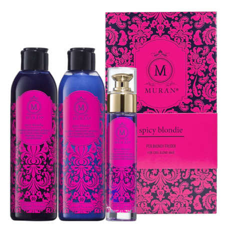 Маска для нейтралізації жовтизни MURAN Spicy Blondie Mask 200ml — миттєво освіжає колір, робить волосся блискучим, м'яким та