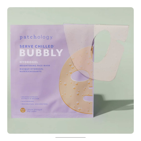 Маска Patchology Bubbly Hydrogel Face Mask 30 г — миттєве зволоження, тонізування, сяйво, для всіх типів шкіри — текстура