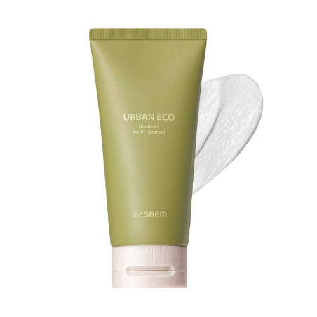 Пінка для вмивання The Saem Urban Eco Harakeke Foam Cleanser 150g — стимулює оновлення клітин, природний свіжий аромат, для
