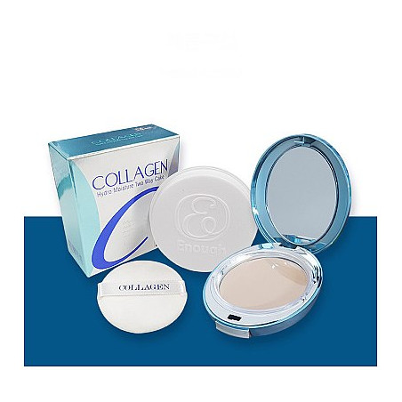 Зволожувальна пудра Enough Collagen Hydro Moisture Two Way Cake SPF25 №13 — вирівнює тон обличчя, зволожує та матує, приховує