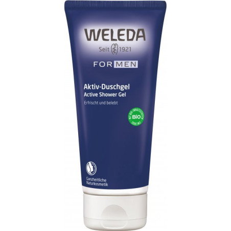 Чоловічий гель для душу Weleda Gel Douche Energisant Homme 200 ml — енергізуючий ефект, свіжий аромат, для нормальної шкіри —