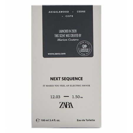 ZARA NEXT SEQUENCE 100ml — парфумна вода для чоловіків, свіжий аромат з нотами кедру та мускусу — фото 2