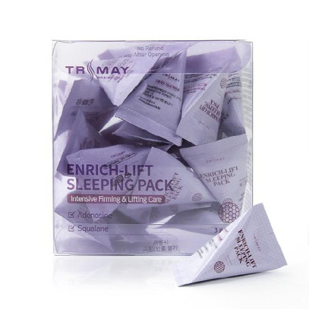 Маска нічна ліфтинг TRIMAY Enrich-lift Sleeping Pack 3 мл — відновлює шкіру вночі, з амінокислотами, камелією та гамамелісом,