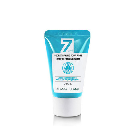 Пінка очищувальна May Island 7 Days Secret Baking Soda Deep Pore Cleansing Foam 30 мл — з содою та рослинними екстрактами,