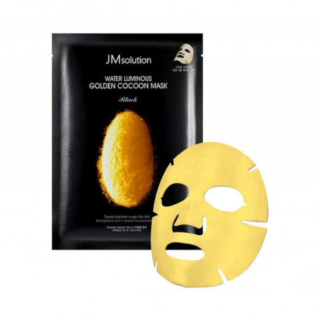 Тканинна маска JMsolution Water Luminous Golden Cocoon Mask Plus 45 g — омолодження, сяйво, протеїни кокона золотого