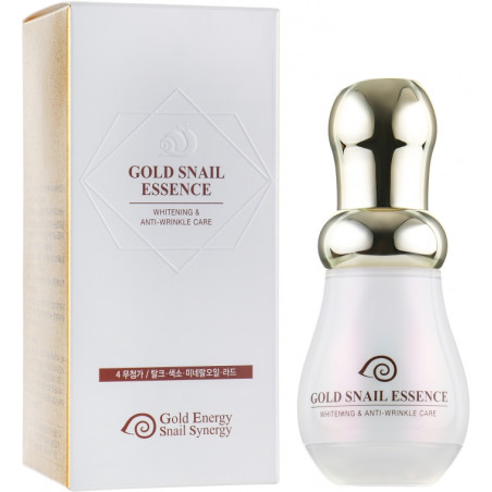 Омолоджуюча есенція JG Cosmetics Gold Snail Essence 45ml — з колоїдним золотом та муцином равлика, зволоження та розгладження