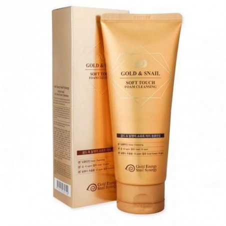 Пінка очищувальна JG Cosmetics Gold Snail Soft Touch Foam Cleansing 170ml — з муцином равлика та 24К золотом, глибоке очищення