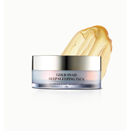 Маска нічна омолоджуюча JG Cosmetics Gold Snail Deep Sleeping Pack 100ml — з муцином равлика та колоїдним золотом, підтягування