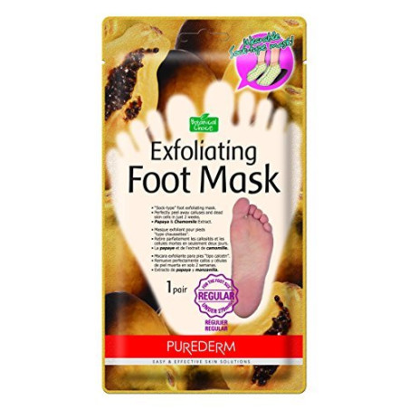 Маска-шкарпетки Purederm Exfoliating Foot Mask 1 пара — з папаєю та кислотами, відлущування, зволоження ніг — вигляд товару