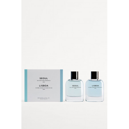 ZARA Seoul 80ml + Lisboa 80ml - парфумована вода для чоловіків та жінок, свіжі квіткові та деревні ноти, елегантний аромат —