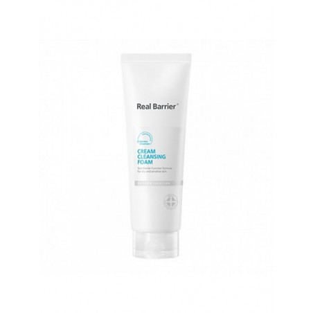 Кремова пінка для чутливої шкіри Real Barrier Cream Cleansing 220g — з медекасосидом, спіруліною, пантенолом, глибоке очищення