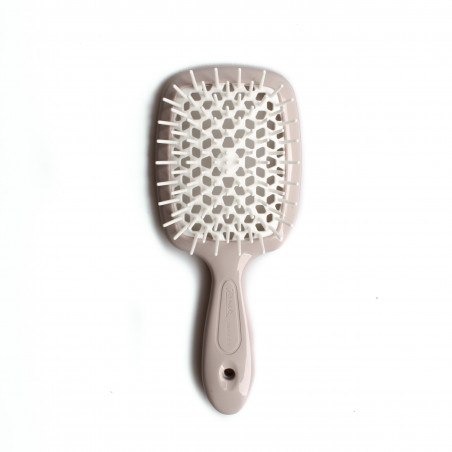 Щітка для волосся JANEKE SUPERBRUSH сіра з білим — делікатний масаж голови, легке розплутування, не електризує, для всіх типів