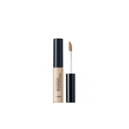 The Saem Cover Perfection Tip Concealer Middle beige 6,5g — рідкий консилер з SPF28/PA++, для маскування недоліків шкіри —