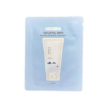 Пінка для вмивання Round Lab 1025 Dokdo Cleanser 2 мл — слабокислотна, з морською водою, гіалуроном та керамідами, для чутливої