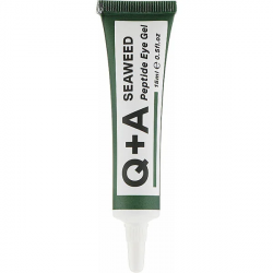 Q+A Seaweed Peptide Eye Gel 15ml — відновлює гідробаланс, підвищує еластичність, усуває темні круги, сприяє утворенню колагену