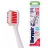 Зубна щітка Biorepair Soft м'яка для чутливих зубів спеціальна форма головки очищувач язика — упаковка